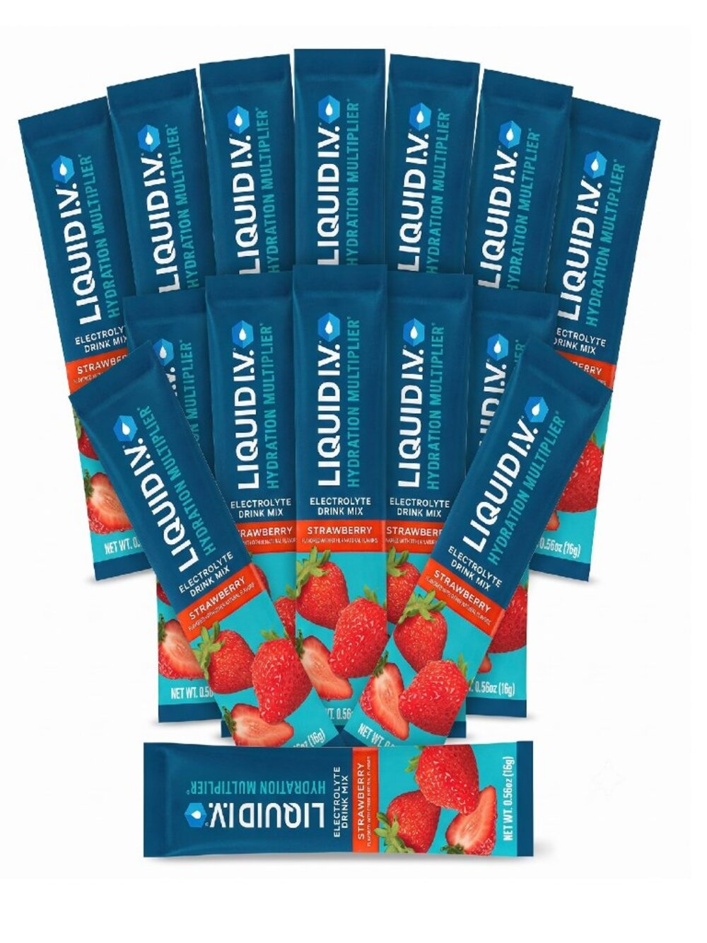 Hydration Electrolyte Drink Mix Strawberry Sugar Free 15 Stick Pack